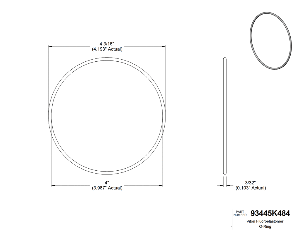 Technical drawing - 93445K484